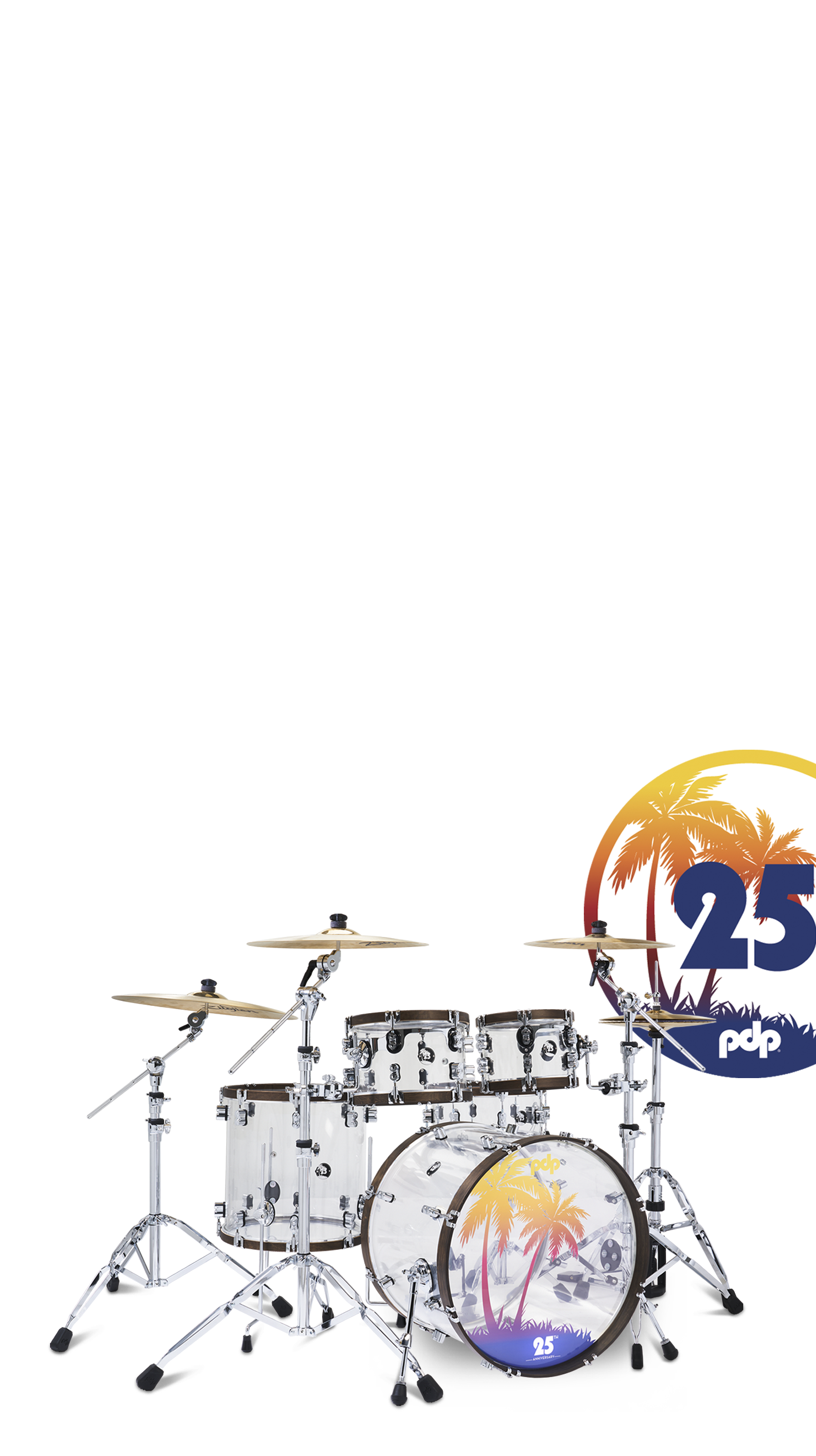PDP 25th Anniversary Drum Set Banner