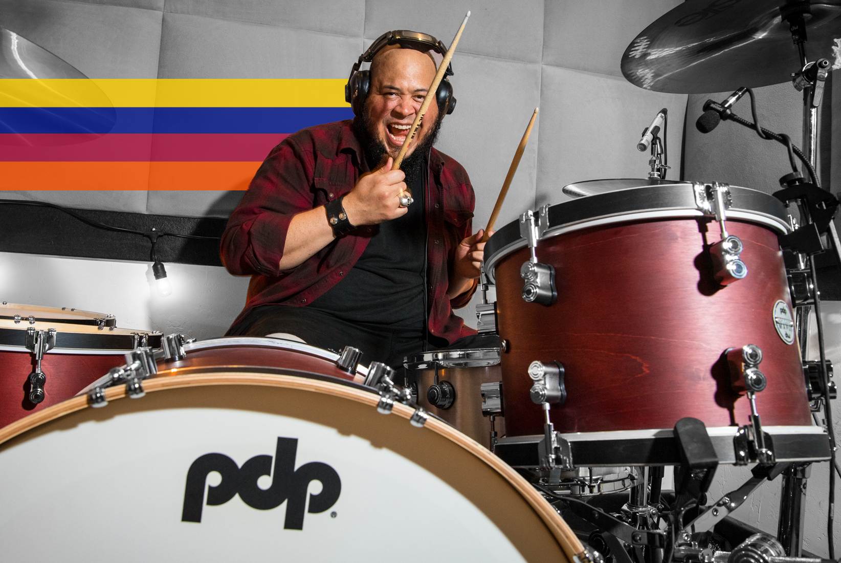 Image of Abe Laboriel Jr. with PDP Concept Classic Series drums.